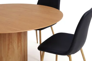 Juno spisegruppe rund 150 cm eg med 6 Nibe spisebordsstole - Eg - Møbler - Borde - Spisebordssæt
