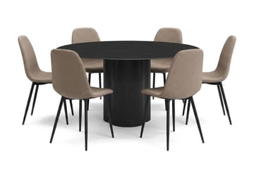 Brun/metallben sort - Sortbejdset eg