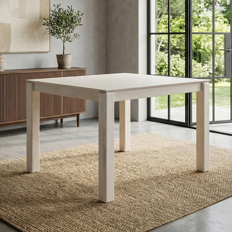Jununa Spisebord 80 cm - Let hvidpigmenteret - Møbler - Borde - Spisebord og køkkenbord