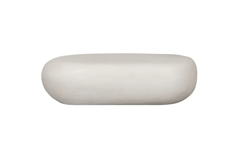 Kaffebord Småsten - Hvid, 28x100x43 cm - Møbler - Borde - Sofabord