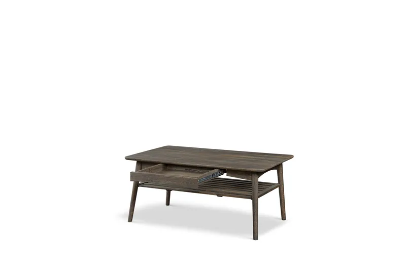 Kalix Sofabord 120x60 cm i massivt træ - Mørk brun - Møbler - Borde - Sofabord