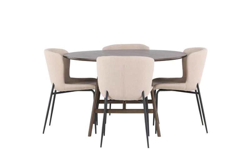 Kaseidon spisebord 100 cm med 4 Modesto spisebordsstole