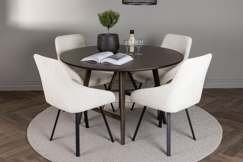 Kaseidon Spisebord 100 cm med 4 Rosie Spisebordsstole