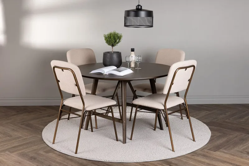Kaseidon Spisebord 100 cm med 4 Seda Spisebordsstole