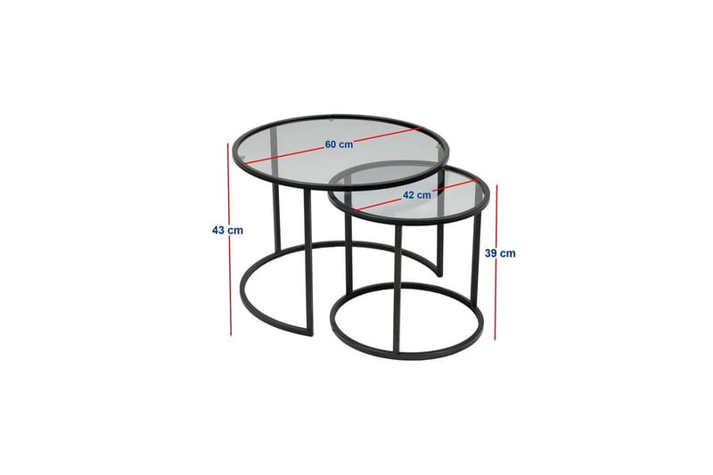 Kashiwa Sofabord 60 cm - Sort - Møbler - Borde - Sofabord