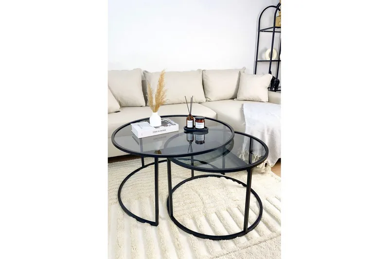 Kashiwa Sofabord 80 cm - Sort - Møbler - Borde - Sofabord