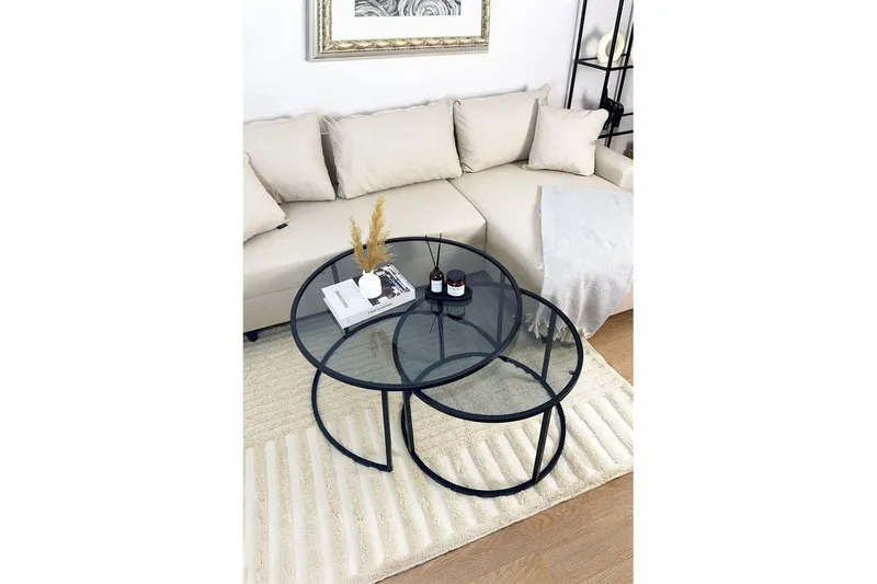 Kashiwa Sofabord 80 cm - Sort - Møbler - Borde - Sofabord