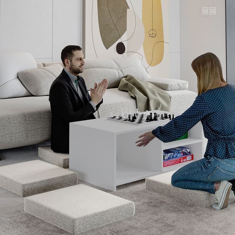 Kavon Sofabordssæt 90x44,1x45 cm - Hvid - Møbler - Borde - Sofabord