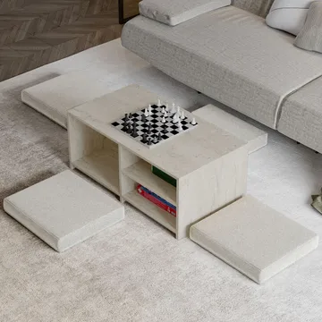 Kavon Sofabordssæt 90x44,1x45 cm - Travertin - Møbler - Borde - Sofabord