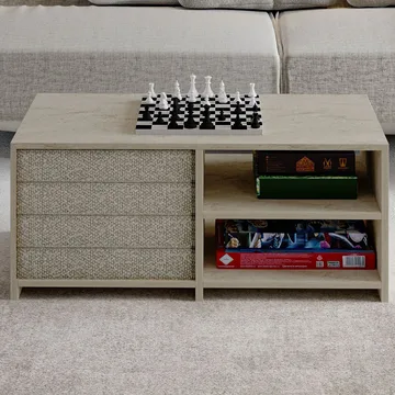 Kavon Sofabordssæt 90x44,1x45 cm - Travertin - Møbler - Borde - Sofabord