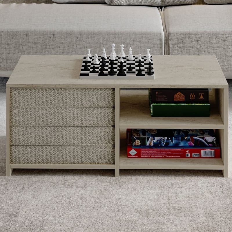 Kavon Sofabordssæt 90x44,1x45 cm - Travertin - Møbler - Borde - Sofabord