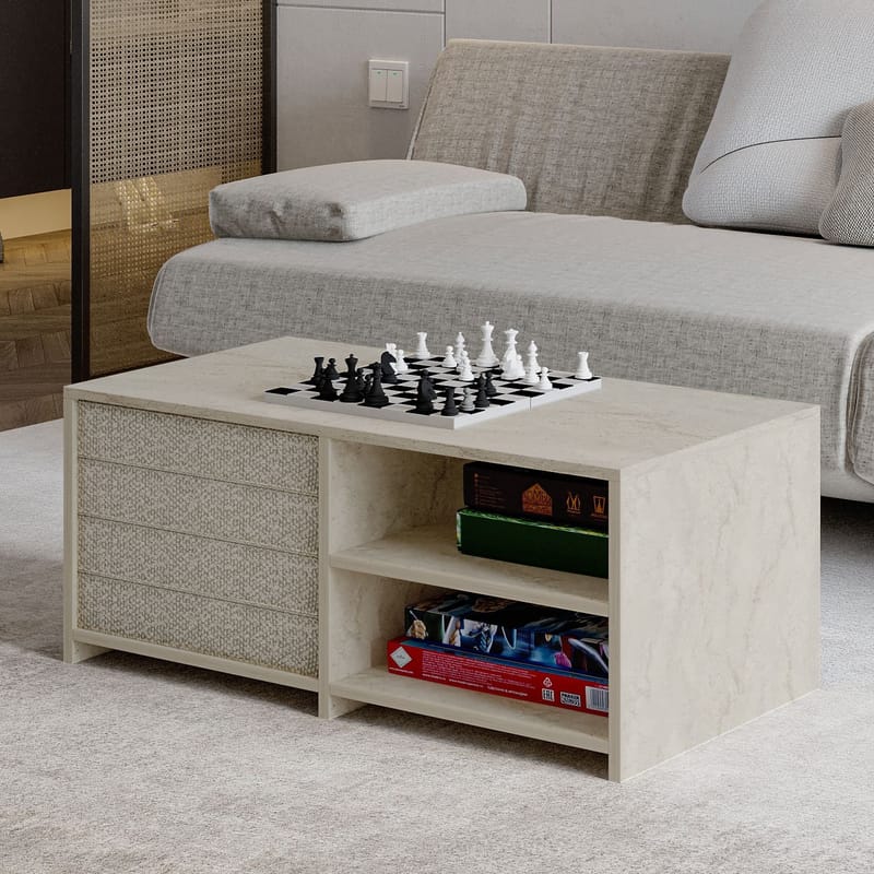 Kavon Sofabordssæt 90x44,1x45 cm - Travertin - Møbler - Borde - Sofabord