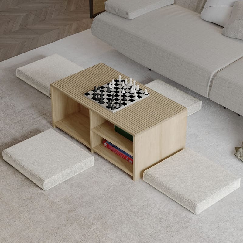 Kavon Sofabordssæt 90x44,1x45 cm - Varm eg og safireg - Møbler - Borde - Sofabord