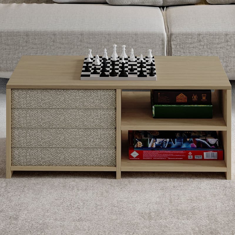 Kavon Sofabordssæt 90x44,1x45 cm - Varm eg og safireg - Møbler - Borde - Sofabord