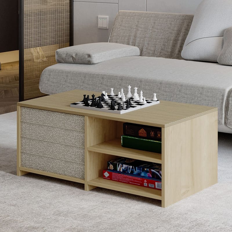 Kavon Sofabordssæt 90x44,1x45 cm - Varm eg og safireg - Møbler - Borde - Sofabord