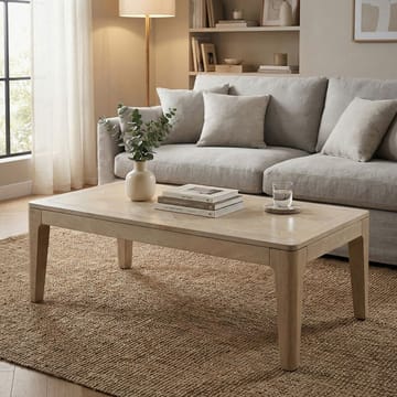 Kelela sofabord 120 cm - Hvidbejdset - Møbler - Borde - Sofabord