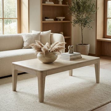 Kelela sofabord 120 cm - Hvidbejdset - Møbler - Borde - Sofabord