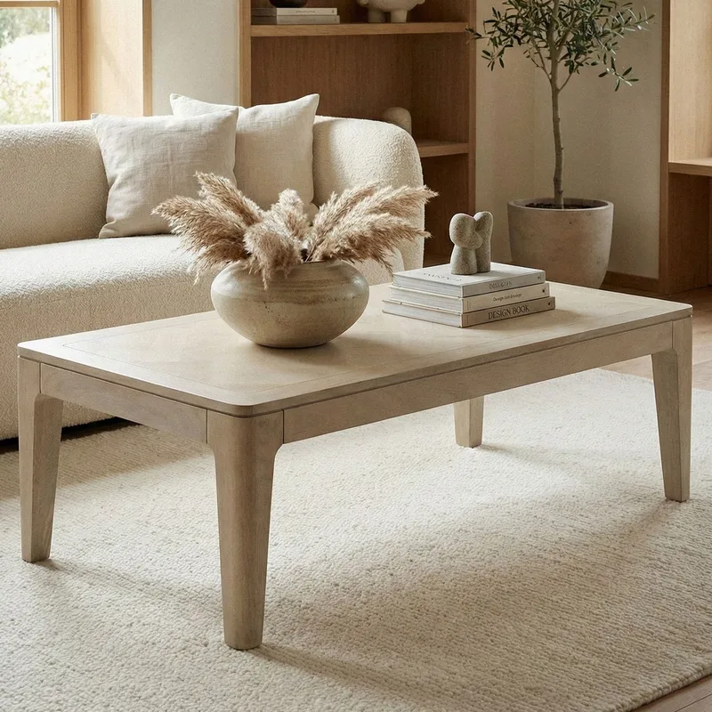 Kelela sofabord 120 cm - Hvidbejdset - Møbler - Borde - Sofabord