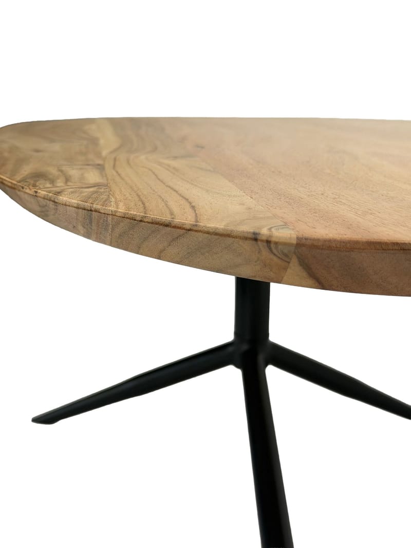 Kelora sofabord 87 cm oval - Naturfarvet lysebrun/sort - Møbler - Borde - Sofabord