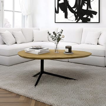 Kelora sofabord 87 cm oval - Naturfarvet lysebrun/sort - Møbler - Borde - Sofabord