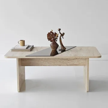 Kelrosin sofabord rektangulært - Bronzie/travertin - Møbler - Borde - Sofabord
