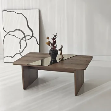 Kelrosin sofabord rektangulært - Bronzie/Valnød - Møbler - Borde - Sofabord
