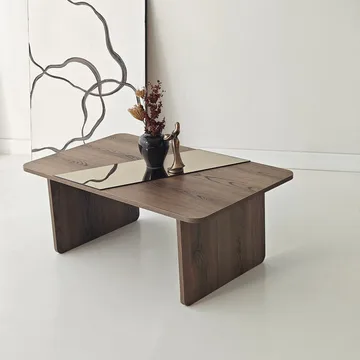 Kelrosin sofabord rektangulært - Bronzie/Valnød - Møbler - Borde - Sofabord