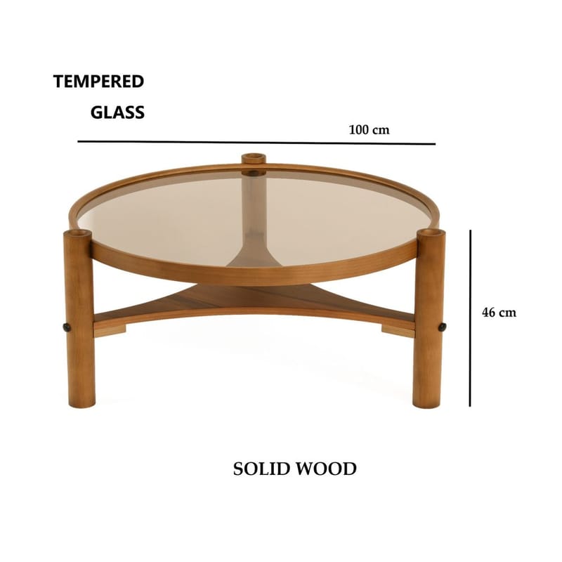 Kelvan Sofabord 100 cm - Mørkebrun - Møbler - Borde - Sofabord
