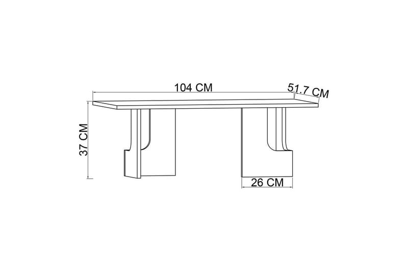 Kiros Sofabord 104 cm - Beige - Møbler - Borde - Sofabord