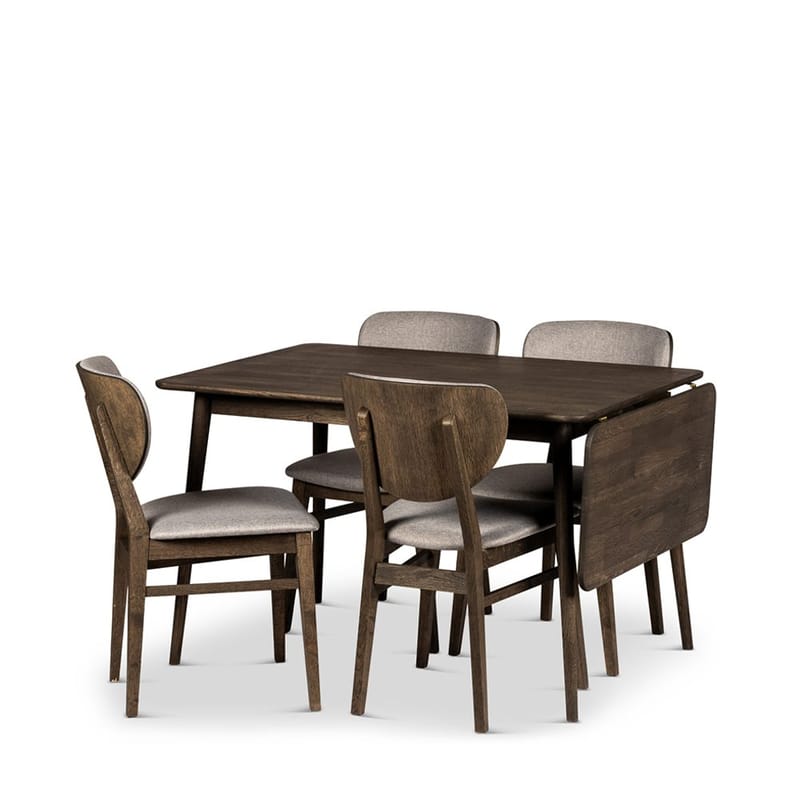 Klapbord Nyborg 160 cm med Stole, Bord og 4 Smögen-stole