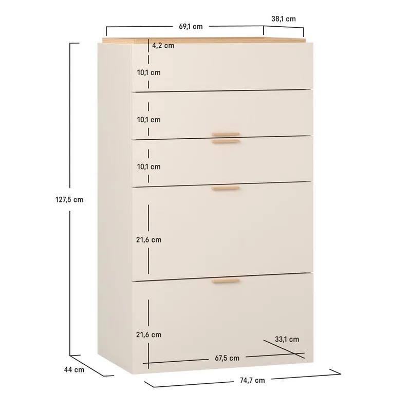 Kommode med skuffer 4 You Fresh - Eg - Møbler - Borde - Sminkebord & konsolbord