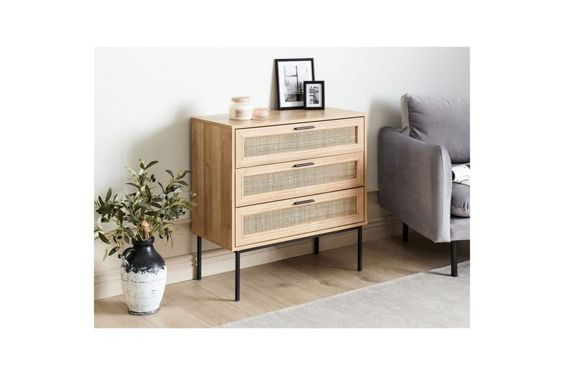 Kommode Pasco med 3 skuffer - Opbevaring - Opbevaringsmøbler - Kommode - Entrékommode