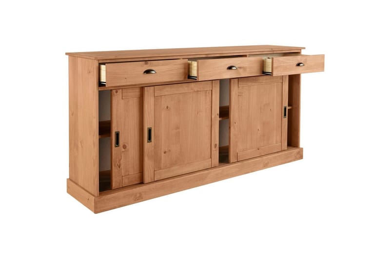 Konsolbord Loft24 Skænk Harry 170x40x85 cm, bejdset/voks Brun,Natur - Møbler - Borde - Aflastningsbord - Entrébord