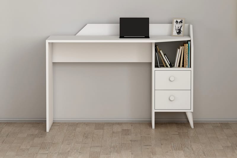 Hafing Skrivebord 120x55 cm Hvid - Hanah Home - Møbler - Borde - Kontorbord - Skrivebord