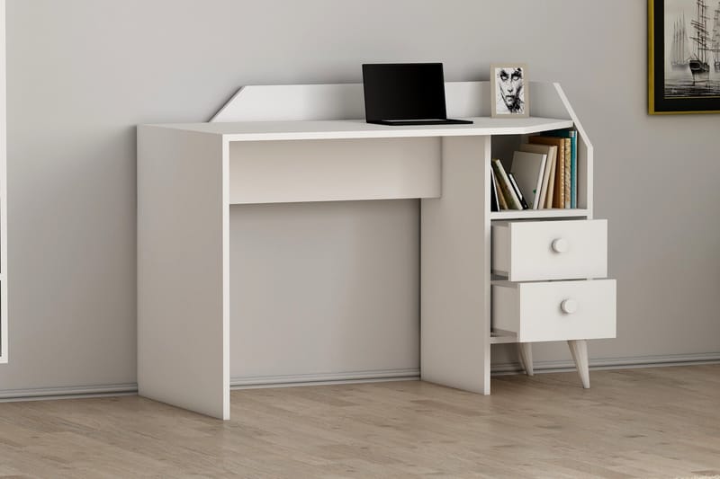 Hafing Skrivebord 120x55 cm Hvid - Hanah Home - Møbler - Borde - Kontorbord - Skrivebord