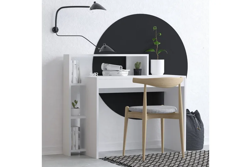 Trella Skrivebord 95x45 cm Hvid - Hanah Home - Møbler - Borde - Kontorbord - Skrivebord