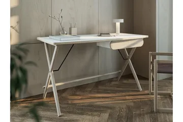 Aditiya Skrivebord 67x135 cm - Hvid - Møbler - Borde - Kontorbord - Skrivebord