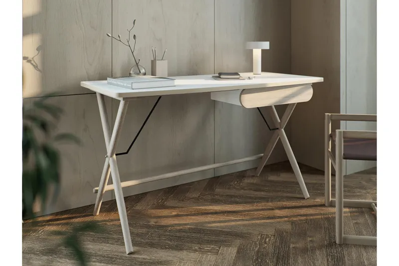 Aditiya Skrivebord 67x135 cm - Hvid - Møbler - Borde - Kontorbord - Skrivebord