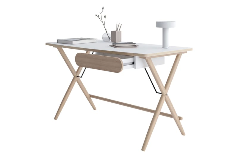 Aditiya Skrivebord 67x135 cm - Hvid - Møbler - Borde - Kontorbord - Skrivebord