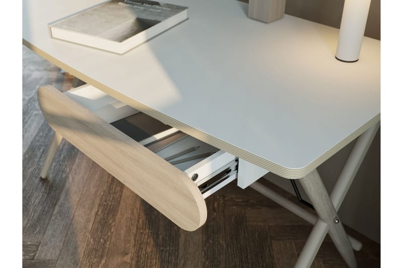Aditiya Skrivebord 67x135 cm - Hvid - Møbler - Borde - Kontorbord - Skrivebord