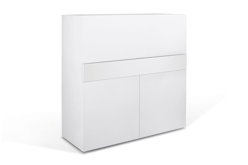 Agnoz Sekretær 110 cm med Opbevaring - Hvid - Skrivebord