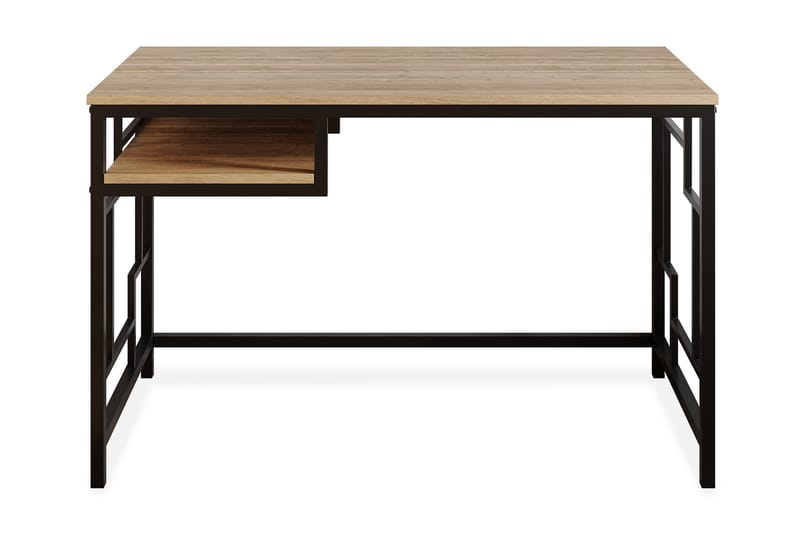 Amsberg Skrivebord 120 cm med Opbevaring Hylde - Sort - Skrivebord