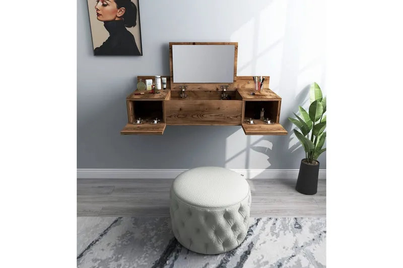 Andifli Toiletbord 100 cm - Brun - Møbler - Borde - Kontorbord - Skrivebord