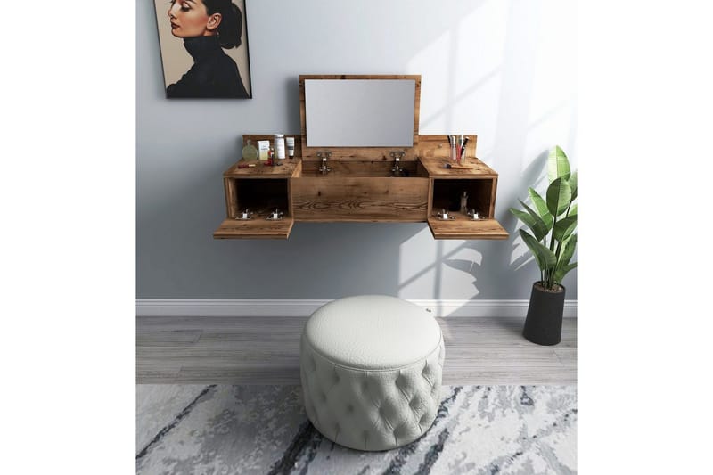 Andifli Toiletbord 100 cm - Brun - Møbler - Borde - Kontorbord - Skrivebord