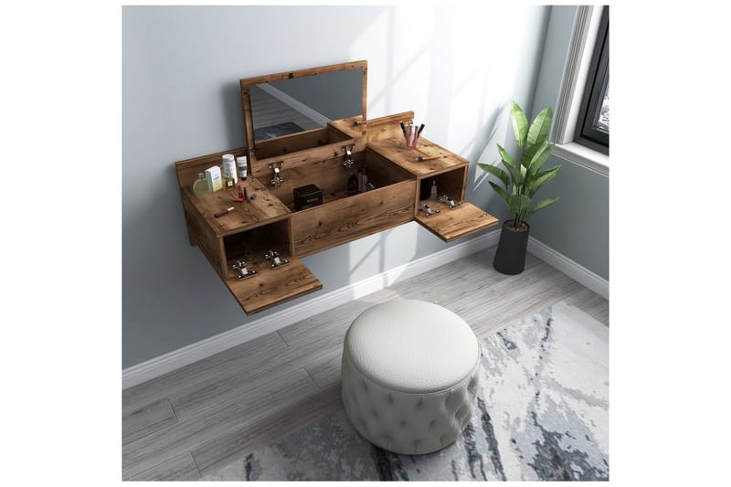 Andifli Toiletbord 100 cm - Brun - Møbler - Borde - Kontorbord - Skrivebord