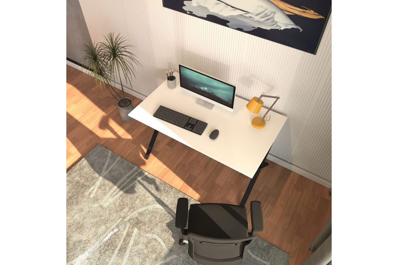 Athodna Skrivebord 70x120 cm - Sort/Hvid - Møbler - Borde - Kontorbord - Skrivebord
