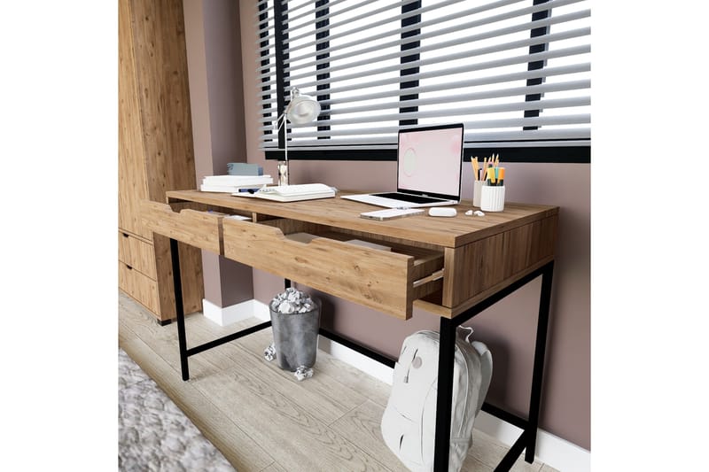 Atlas Skrivebord 55x120 cm - Brun - Møbler - Borde - Kontorbord - Skrivebord