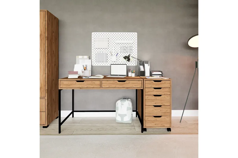 Atlas Skrivebord 55x160 cm, Brun