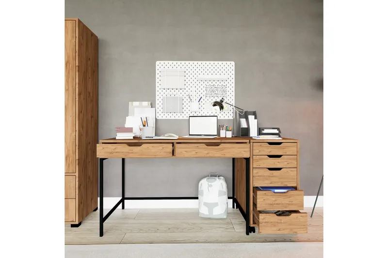 Atlas Skrivebord 55x160 cm - Brun - Møbler - Borde - Kontorbord - Skrivebord