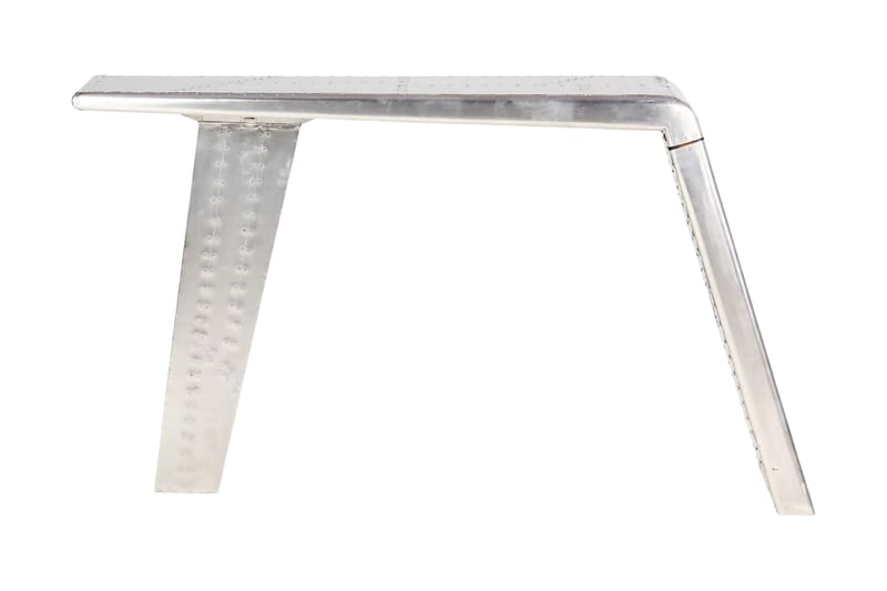 Aviator-skrivebord 112 x 50 x 76 cm metal sølvfarvet - Sølv - Skrivebord